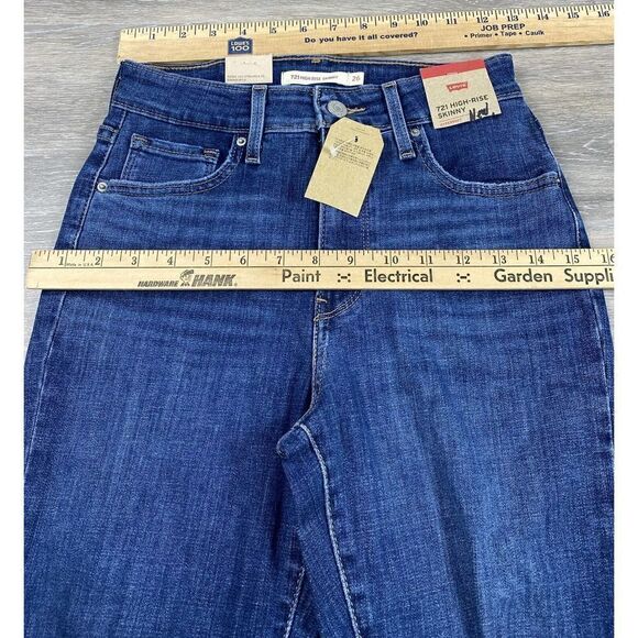 NWT Levi's 721 Womens 26 -High Rise Skinny Jeans Blue Denim Pants NEW‎ WITH TAGS - Picture 6 of 13